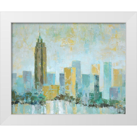 City View II White Modern Wood Framed Art Print by Joy, Julie