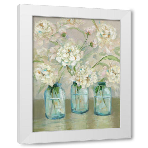 Flower Jamboree White Modern Wood Framed Art Print by Joy, Julie