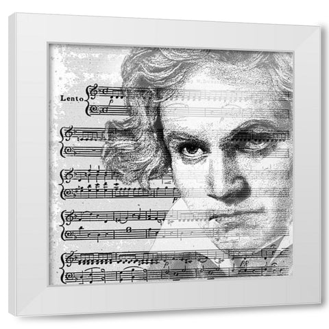 Muso I White Modern Wood Framed Art Print by Smith, Karen
