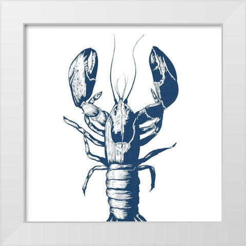 The Blue I White Modern Wood Framed Art Print by Smith, Karen