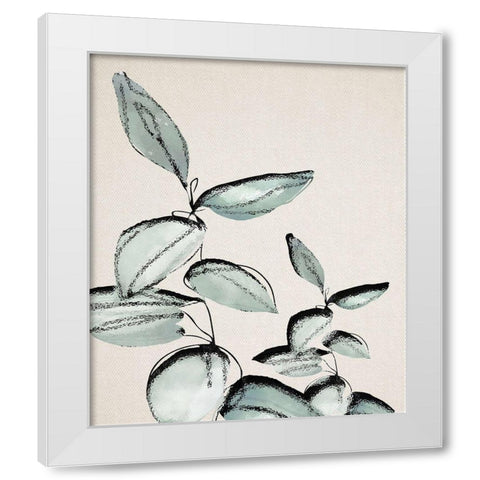 Leaf DÃ©cor II White Modern Wood Framed Art Print by Smith, Karen