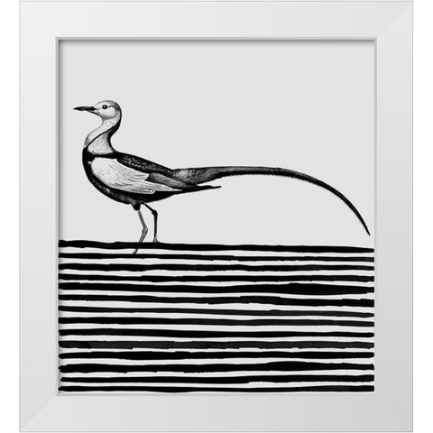 Line Up I White Modern Wood Framed Art Print by Smith, Karen