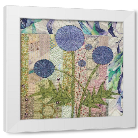 Patchwork  White Modern Wood Framed Art Print by Hunziker, Steve