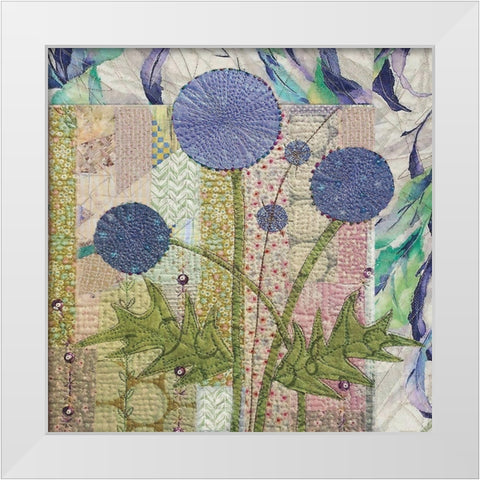 Patchwork  White Modern Wood Framed Art Print by Hunziker, Steve