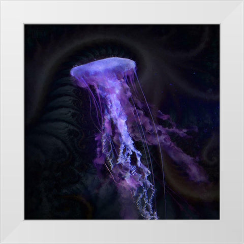 Gelatinous II White Modern Wood Framed Art Print by Hunziker, Steve