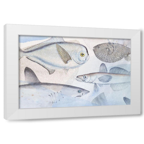 Deep Sea III White Modern Wood Framed Art Print by Hunziker, Steve