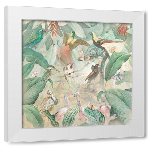 Vintage Tropics I White Modern Wood Framed Art Print by Hunziker, Steve
