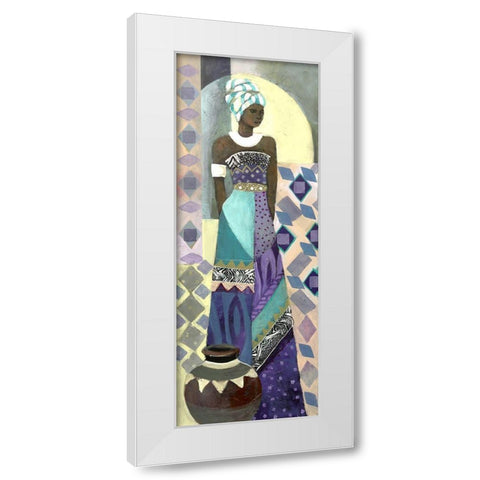 Purple Lady II White Modern Wood Framed Art Print by Eaton, Winnie