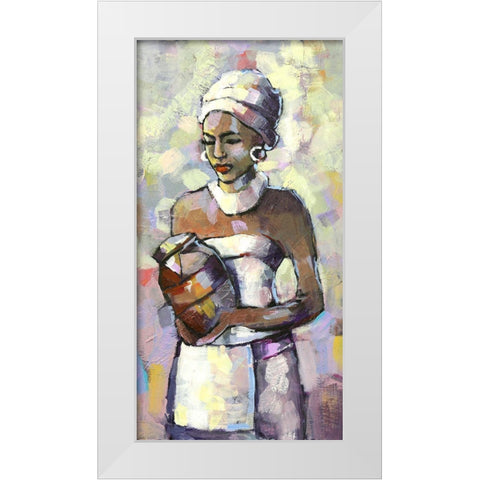 Nombeti I White Modern Wood Framed Art Print by Eaton, Winnie