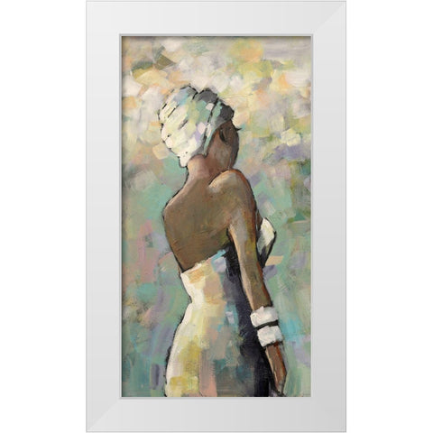 Zizile White Modern Wood Framed Art Print by Eaton, Winnie
