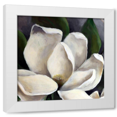 Magnolia II White Modern Wood Framed Art Print by Eaton, Winnie