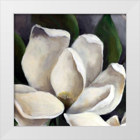 Magnolia II White Modern Wood Framed Art Print by Eaton, Winnie