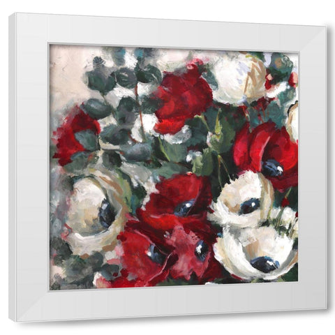 White And Red I White Modern Wood Framed Art Print by Eaton, Winnie
