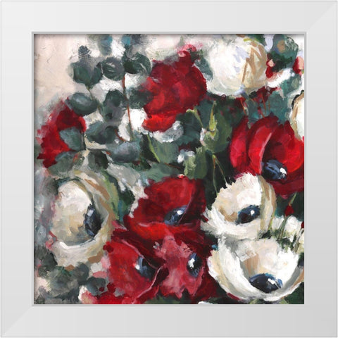 White And Red I White Modern Wood Framed Art Print by Eaton, Winnie