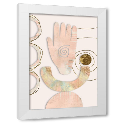 Eclectic Shapes White Modern Wood Framed Art Print by Haase, Andrea