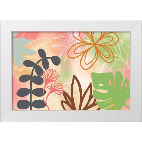 Garden Party I White Modern Wood Framed Art Print by Haase, Andrea