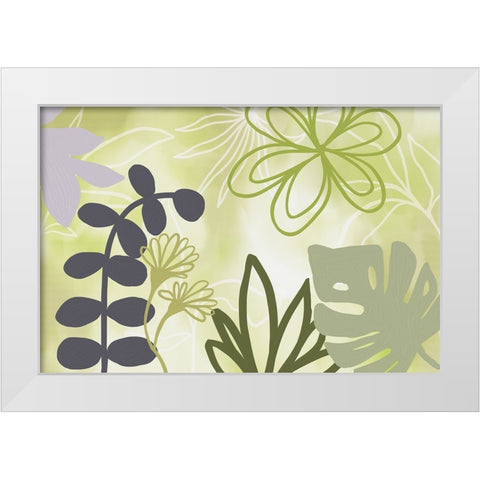 Garden Party II White Modern Wood Framed Art Print by Haase, Andrea