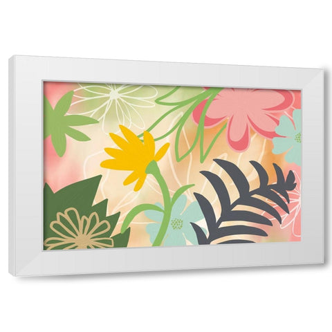 Flower Show I White Modern Wood Framed Art Print by Haase, Andrea