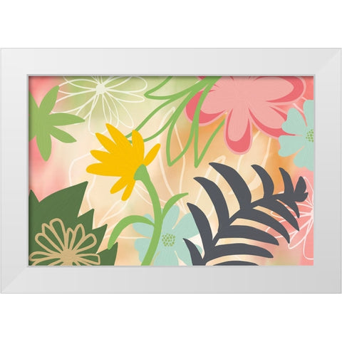 Flower Show I White Modern Wood Framed Art Print by Haase, Andrea
