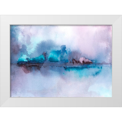 Stormy Lakeside White Modern Wood Framed Art Print by Haase, Andrea