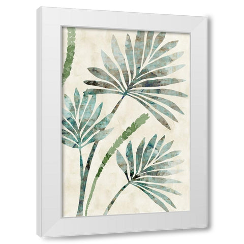 Jade Palms White Modern Wood Framed Art Print by Kouta, Flora