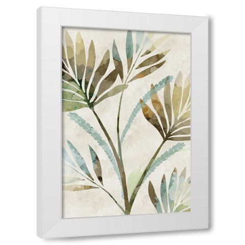 Leaf Shadows White Modern Wood Framed Art Print by Kouta, Flora