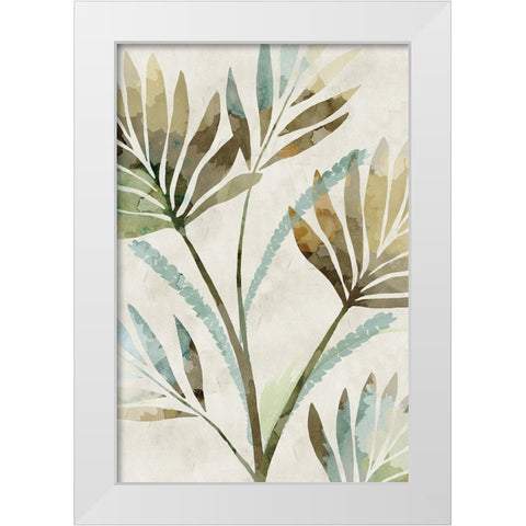 Leaf Shadows White Modern Wood Framed Art Print by Kouta, Flora