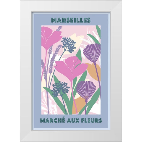 Flower Market III White Modern Wood Framed Art Print by Kouta, Flora