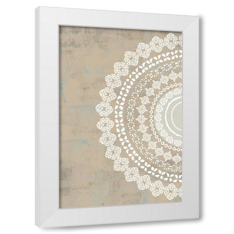 Rustic Mandala I White Modern Wood Framed Art Print by Kouta, Flora