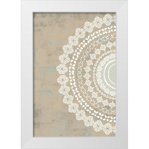 Rustic Mandala I White Modern Wood Framed Art Print by Kouta, Flora