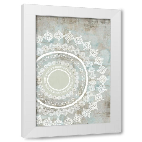 Rustic Mandala III White Modern Wood Framed Art Print by Kouta, Flora