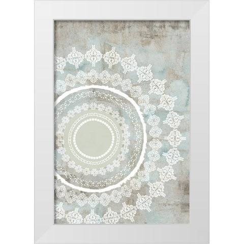 Rustic Mandala III White Modern Wood Framed Art Print by Kouta, Flora