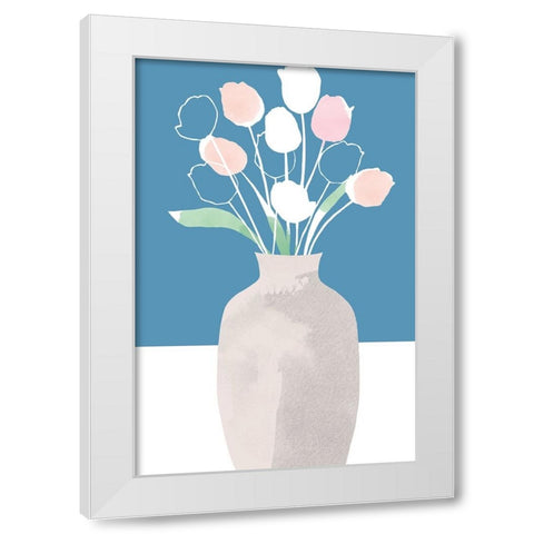 Spring Fresh II White Modern Wood Framed Art Print by Kouta, Flora