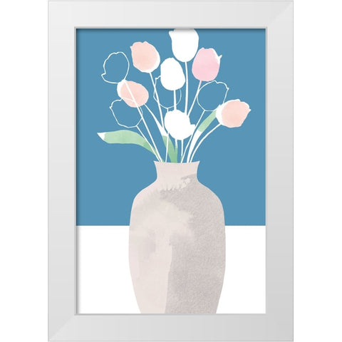 Spring Fresh II White Modern Wood Framed Art Print by Kouta, Flora