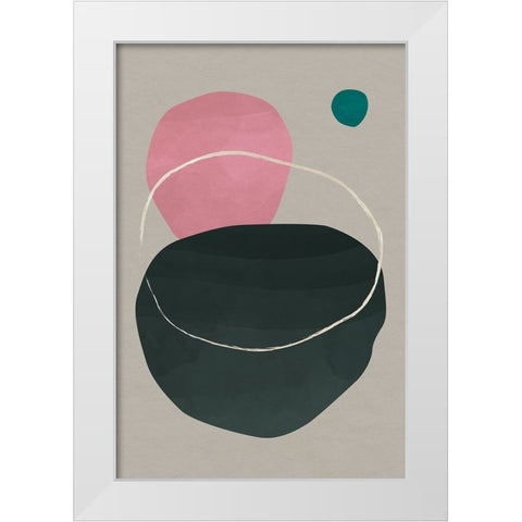 Scandi Pebbles II White Modern Wood Framed Art Print by Williams, Gary