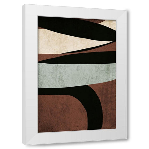 Mid Century Modern Art Abstract Shapes II White Modern Wood Framed Art Print by Orlov, Irena