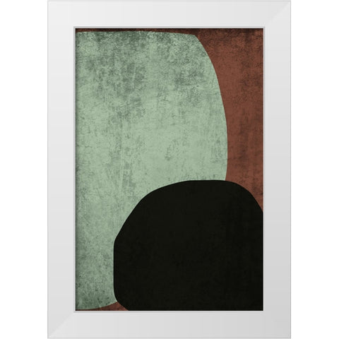 Mid Century Modern Art Abstract Shapes III White Modern Wood Framed Art Print by Orlov, Irena