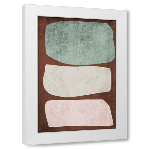 Mid Century Modern Art Abstract Shapes VII White Modern Wood Framed Art Print by Orlov, Irena