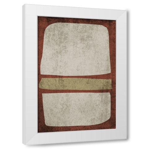 Mid Century Modern Art Abstract Shapes VIII White Modern Wood Framed Art Print by Orlov, Irena