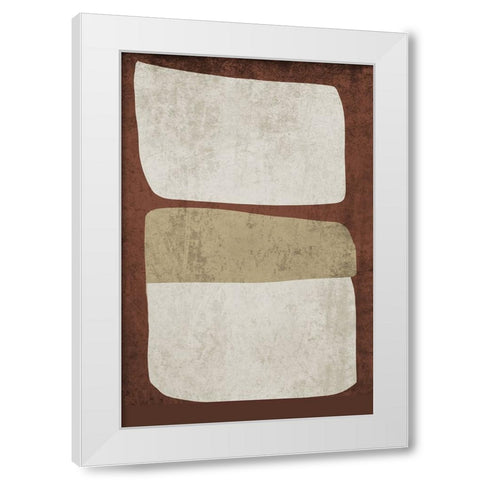 Mid Century Modern Art Abstract Shapes X White Modern Wood Framed Art Print by Orlov, Irena