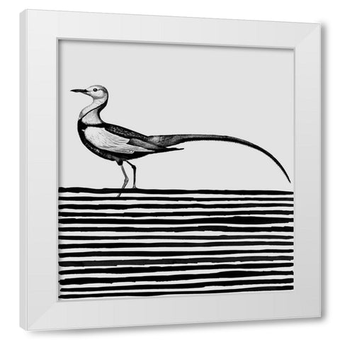 Line Up I White Modern Wood Framed Art Print by Smith, Karen