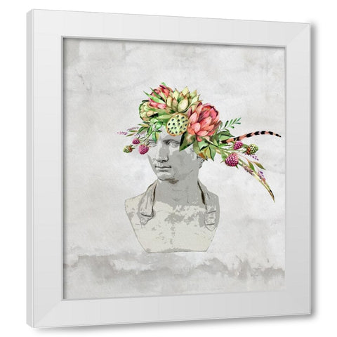 Bust And Bouquet II White Modern Wood Framed Art Print by Smith, Karen