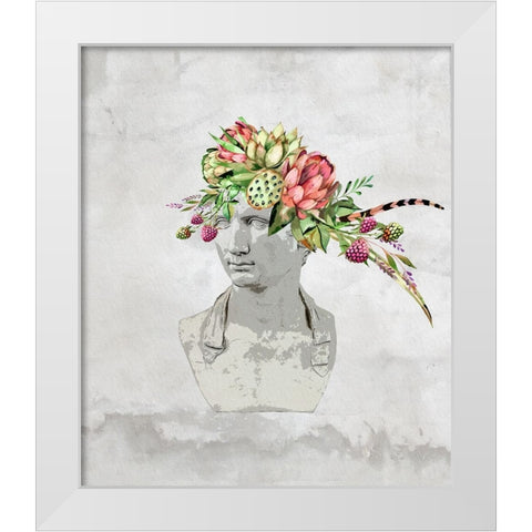 Bust And Bouquet II White Modern Wood Framed Art Print by Smith, Karen