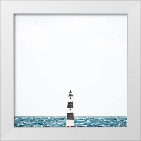 Lighthouse White Modern Wood Framed Art Print by Curinga, Kim