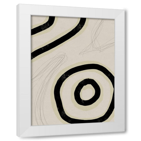 Ivory Stone III White Modern Wood Framed Art Print by Holman, Nicholas