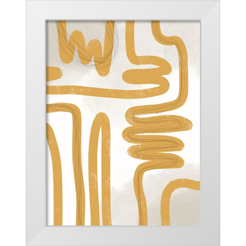 Golden Path I White Modern Wood Framed Art Print by Holman, Nicholas