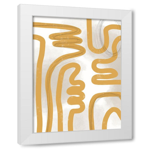 Golden Path II White Modern Wood Framed Art Print by Holman, Nicholas