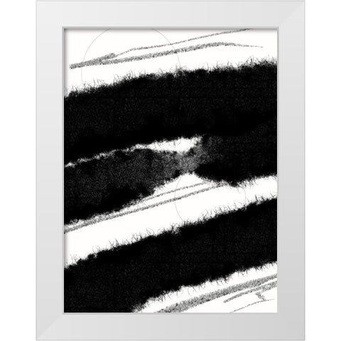 Swiping II White Modern Wood Framed Art Print by Holman, Nicholas