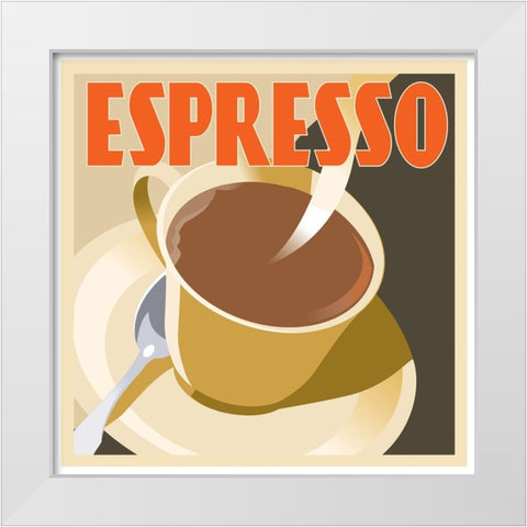 Espresso White Modern Wood Framed Art Print by Weiss, Richard