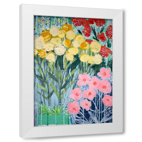 Summer Fragment White Modern Wood Framed Art Print by Hampe, Shelley